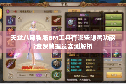 天龙八部私服GM工具有哪些隐藏功能?资深管理员实测解析