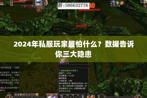 2024年私服玩家最怕什么？数据告诉你三大隐患