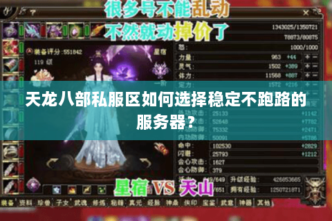 天龙八部私服区如何选择稳定不跑路的服务器？