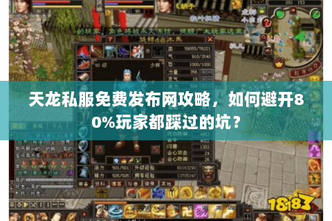 天龙私服免费发布网攻略，如何避开80%玩家都踩过的坑？