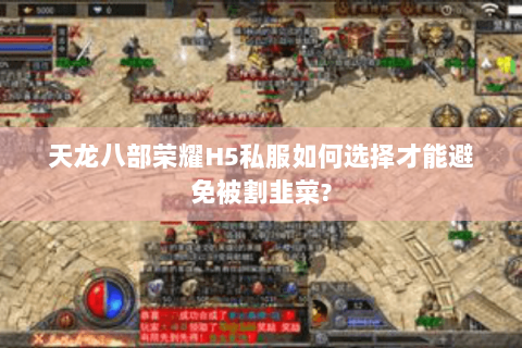 天龙八部荣耀H5私服如何选择才能避免被割韭菜?