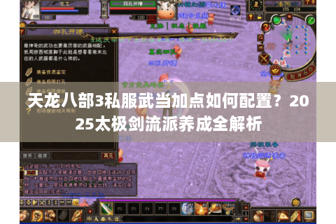 天龙八部3私服武当加点如何配置？2025太极剑流派养成全解析