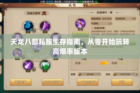 天龙八部私服生存指南，从零开始玩转高爆率版本