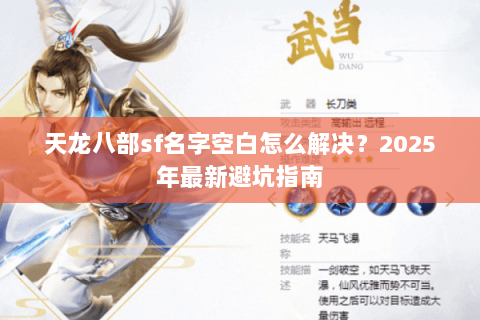 天龙八部sf名字空白怎么解决？2025年最新避坑指南