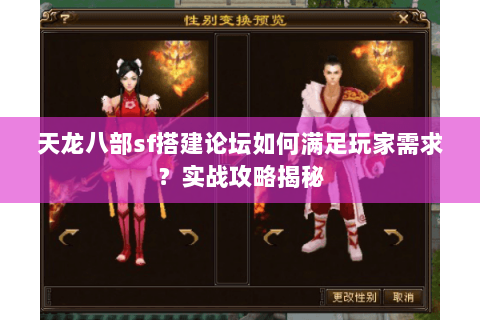 天龙八部sf搭建论坛如何满足玩家需求？实战攻略揭秘