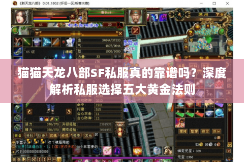 猫猫天龙八部SF私服真的靠谱吗？深度解析私服选择五大黄金法则