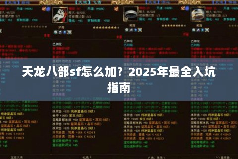 天龙八部sf怎么加？2025年最全入坑指南