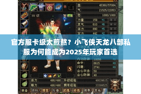 官方服卡级太煎熬？小飞侠天龙八部私服为何能成为2025年玩家首选