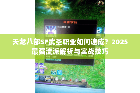 天龙八部SF武圣职业如何速成？2025最强流派解析与实战技巧