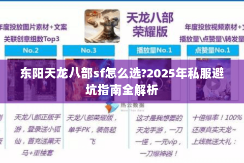 东阳天龙八部sf怎么选?2025年私服避坑指南全解析