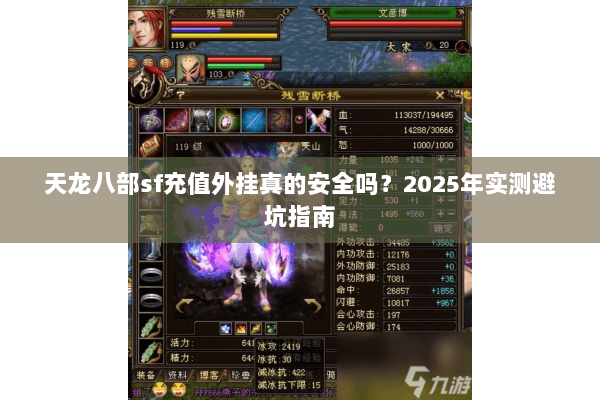 天龙八部sf充值外挂真的安全吗？2025年实测避坑指南