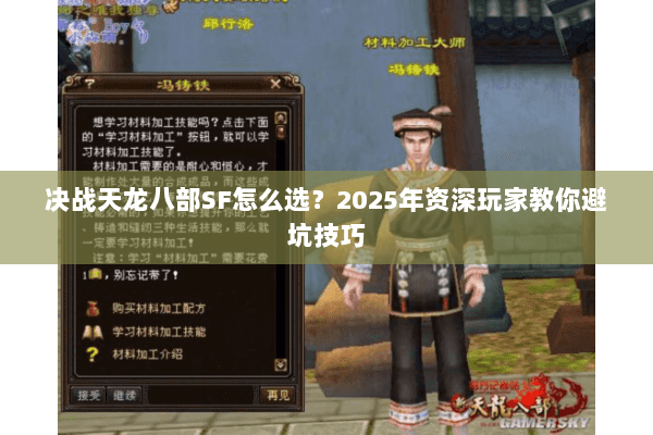 决战天龙八部SF怎么选？2025年资深玩家教你避坑技巧