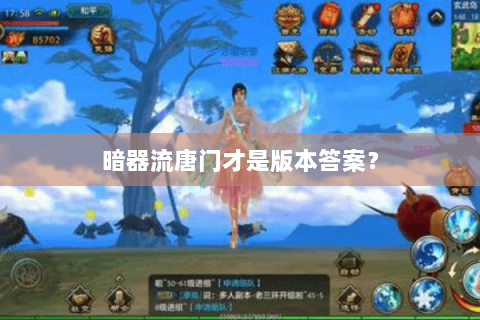 暗器流唐门才是版本答案？