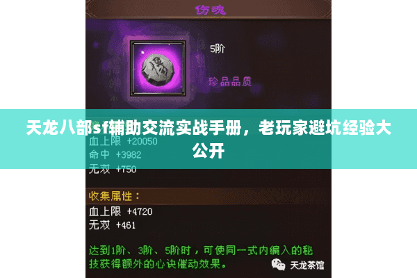 天龙八部sf辅助交流实战手册，老玩家避坑经验大公开