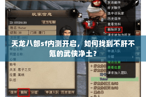 天龙八部sf内测开启，如何找到不肝不氪的武侠净土？
