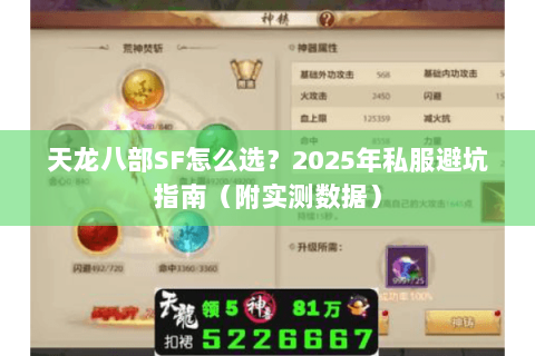 天龙八部SF怎么选？2025年私服避坑指南（附实测数据）