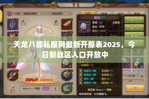 天龙八部私服网最新开服表2025，今日新战区入口开放中
