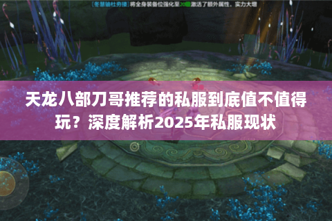 天龙八部刀哥推荐的私服到底值不值得玩？深度解析2025年私服现状