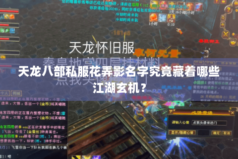 天龙八部私服花弄影名字究竟藏着哪些江湖玄机？