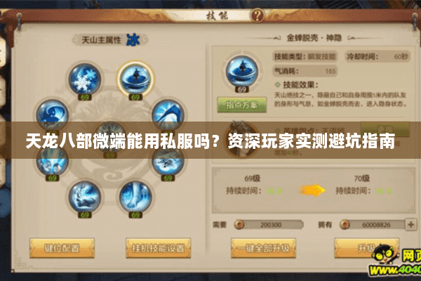天龙八部微端能用私服吗？资深玩家实测避坑指南