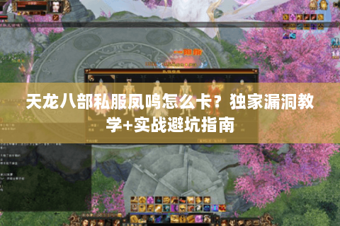 天龙八部私服凤鸣怎么卡？独家漏洞教学+实战避坑指南