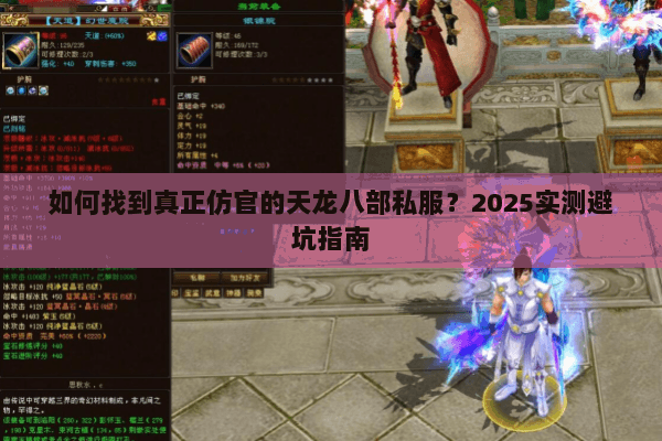 如何找到真正仿官的天龙八部私服？2025实测避坑指南