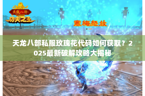 天龙八部私服玫瑰花代码如何获取？2025最新破解攻略大揭秘