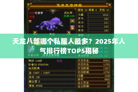 天龙八部哪个私服人最多？2025年人气排行榜TOP5揭秘