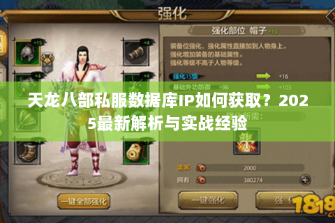 天龙八部私服数据库IP如何获取?2025最新解析与实战经验 天龙八部私服数据库IP如何获取?2025最新解析与实战经验