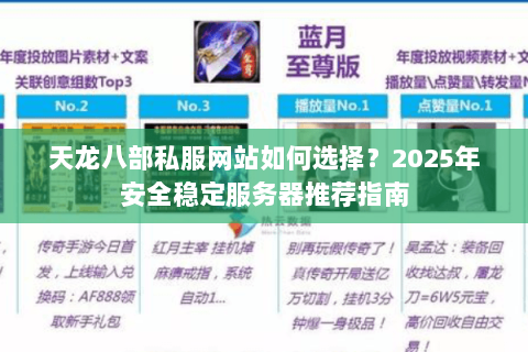 天龙八部私服网站如何选择？2025年安全稳定服务器推荐指南