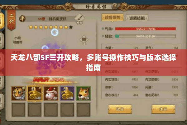 天龙八部SF三开攻略，多账号操作技巧与版本选择指南
