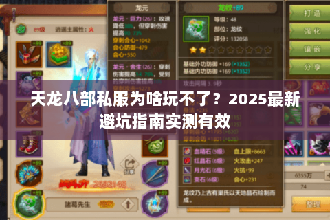 天龙八部私服为啥玩不了？2025最新避坑指南实测有效