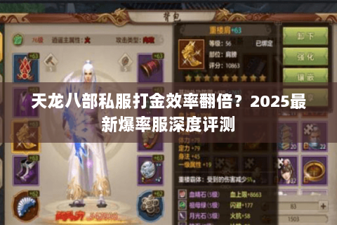 天龙八部私服打金效率翻倍？2025最新爆率服深度评测
