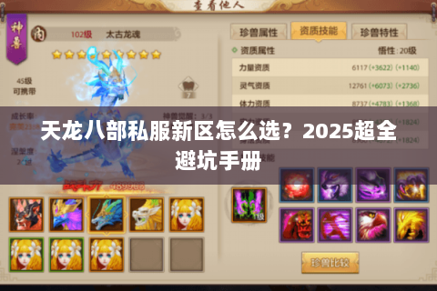 天龙八部私服新区怎么选？2025超全避坑手册