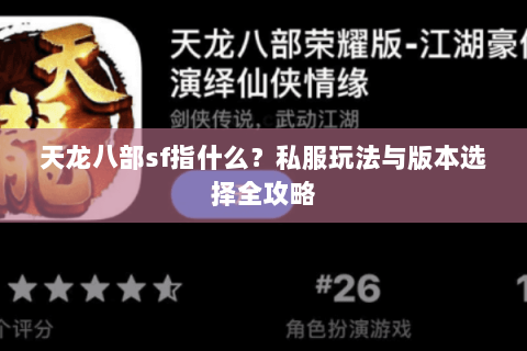 天龙八部sf指什么？私服玩法与版本选择全攻略