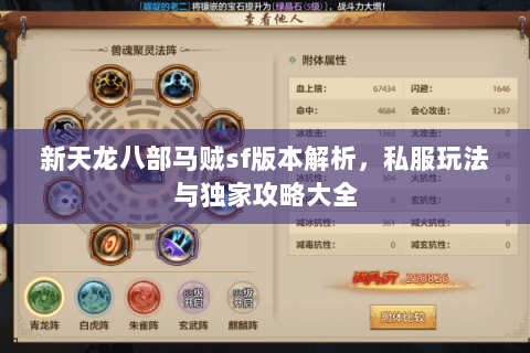 新天龙八部马贼sf版本解析，私服玩法与独家攻略大全