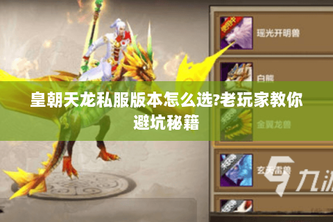 皇朝天龙私服版本怎么选?老玩家教你避坑秘籍