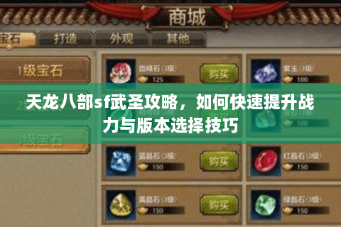 天龙八部sf武圣攻略，如何快速提升战力与版本选择技巧