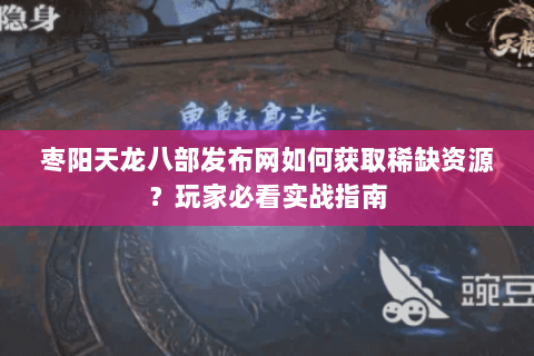 枣阳天龙八部发布网如何获取稀缺资源？玩家必看实战指南