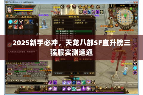 2025新手必冲，天龙八部SF直升榜三强服实测速通