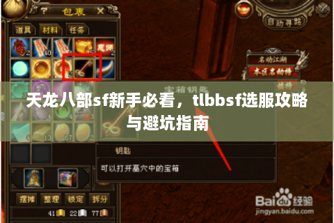 天龙八部sf新手必看，tlbbsf选服攻略与避坑指南
