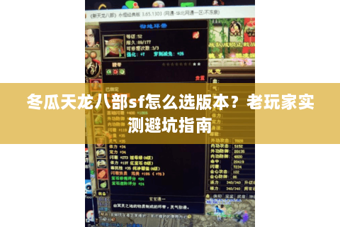 冬瓜天龙八部sf怎么选版本？老玩家实测避坑指南
