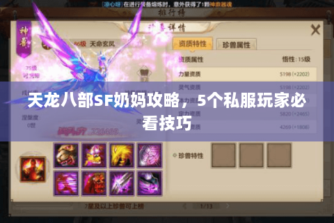 天龙八部SF奶妈攻略，5个私服玩家必看技巧