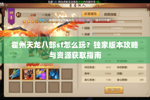霍州天龙八部sf怎么玩？独家版本攻略与资源获取指南