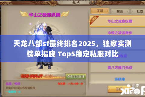 天龙八部sf最终排名2025,独家实测榜单揭晓 Top5稳定私服对比 天龙八部sf最终排名2025,独家实测榜单揭晓 Top5稳定私服对比