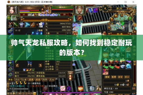 帅气天龙私服攻略，如何找到稳定耐玩的版本？