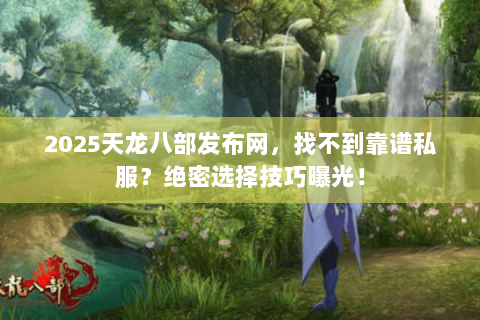 2025天龙八部发布网,找不到靠谱私服?绝密选择技巧曝光! 2025天龙八部发布网,找不到靠谱私服?绝密选择技巧曝光!