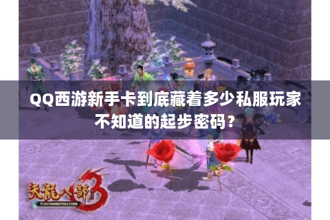 QQ西游新手卡到底藏着多少私服玩家不知道的起步密码？