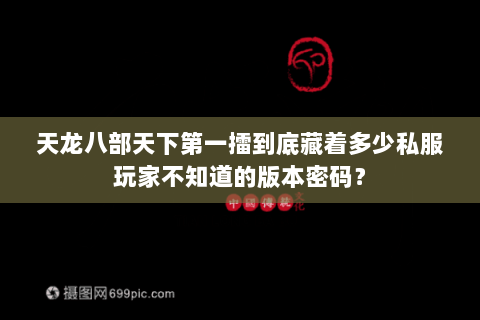 天龙八部天下第一擂到底藏着多少私服玩家不知道的版本密码? 天龙八部天下第一擂到底藏着多少私服玩家不知道的版本密码?