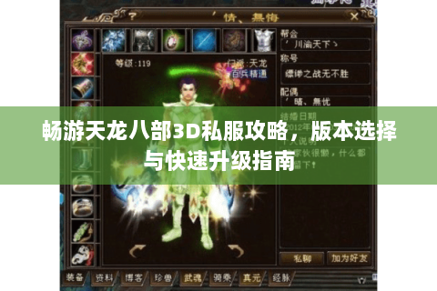畅游天龙八部3D私服攻略，版本选择与快速升级指南